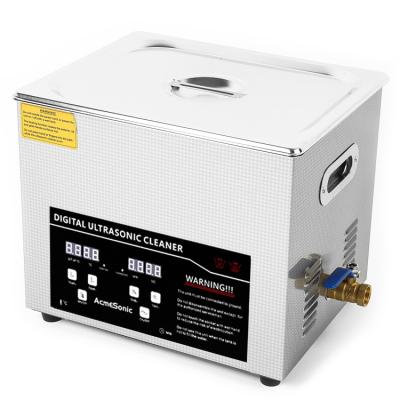 China Advanced 10L Ultrasonic Cleaner Stainless Steel SUS304 Tank Adjustable Timer AC Power Supply for sale