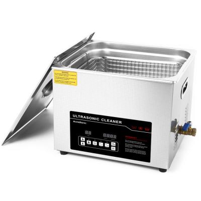 China Capacity 15L Dual Frequency Ultrasonic Cleaner with Drain Valve for sale