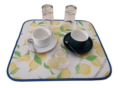 China Multifunctional Microfiber Dish Drying Mat  Anti Oil For Utensils  Polyester for sale