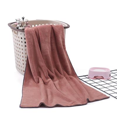 Cina asciugamano di bagno di secchezza veloce della microfibra del cane di 60x120cm Microfiber ultra molle Coral Fleece Towel in vendita