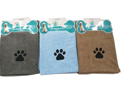 China Microfibra Terry Dog Bath Dry Towel del animal doméstico de la toalla de baño del animal doméstico de la toalla del animal doméstico del absorbente limpiador en venta