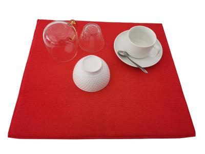 China Red Quick Dry Dish Rack Dry Pad Microfiber Draining Sink Dish Drying Mat for sale