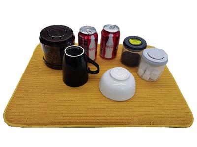 China 38x50cm Solid Colors Microfiber Dish Drying Mat  For Drying Dish Cups  Bottles for sale