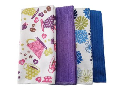 China All Polyester Absorbent Dining Cloths  Microfiber Tea Towel for sale