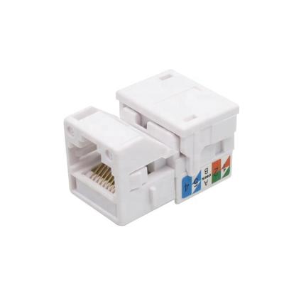 China Female Cat6A Keystone Jack 8p8c Rj45 Module Gold-Painted for sale