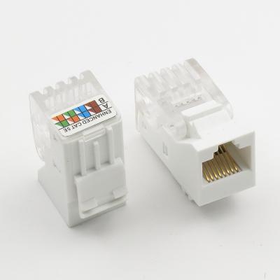 China acoplador trapezoide dos ethernet de 8p8c Cat5E Jack Tool Free UTP à venda