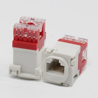 China Red Cat5e Rj45 180 Keystone Jack Australia Ethernet Wall Punch Down for sale