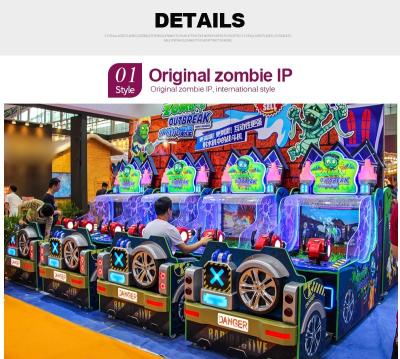 Китай игровой автомат стрельбы воды вспышки зомби игрока благосклонности ребенк двойной с темой зомби продается