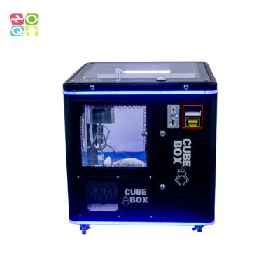 China Plat Shape Claw Crane Machine Cube Box Custom Prize Game Arcade Doll Machine for sale