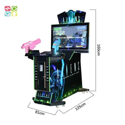 Китай 42-дюймовый экранированный фанеровый шкаф HD Aliens Shooting Arcade Game Machine для 2-х игроков продается