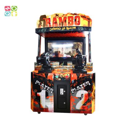 China FEC Coin Operated Rambo 2 Player Shooting Game Arcade Machine With 55 Inch LCD for sale