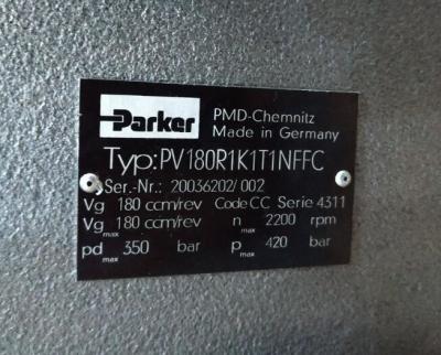 China Pompas hydráulicas de PV180R1K1T1NFFC Parker en venta