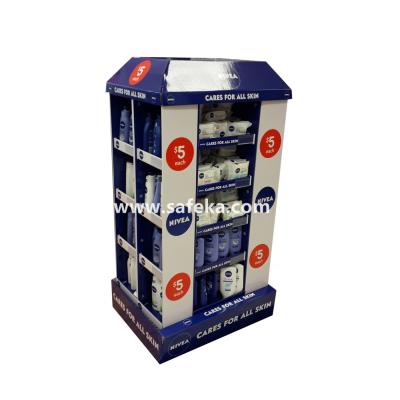 China Cardboard Pallet Displays for Skin Products in Supermarket for sale