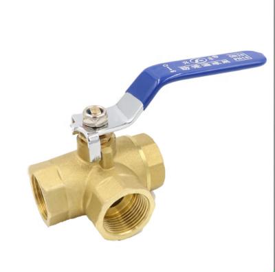 China  T Type Three Way Brass Ball Valve 10 Years Warranty for sale