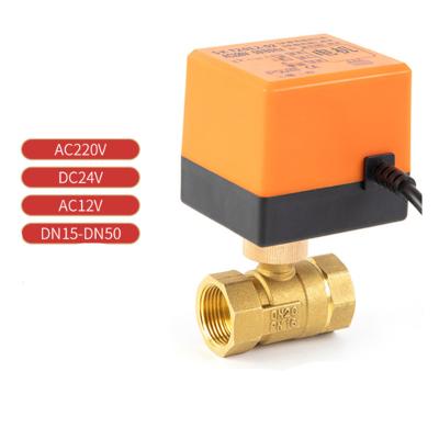 China Normally Closed 2 Way Electric Motorized Ball Valve Dn50 Pn16 220V 3 Wires for sale