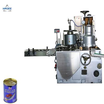 China Higee Automatic luncheon meat canned vacuum sealing machine canned sardine fish seaming machine Te koop