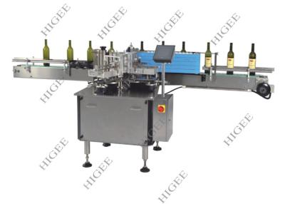 China Round Bottle Cold Glue Labeling Machine 60-100 Pcs/ Min Speed With Coding Machine for sale