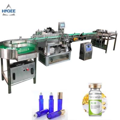 China Cosmetics PLC Automatic Sticker Labeling Machine For Alcohol Whisky Bottle Wrap for sale