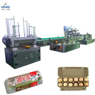 China Bewirtschaften Sie Etikettiermaschine der Hühnereien mit EiVerfallsdatums-Druckmaschine, Etikettiermaschine des Eikastens mit Eierablage zu verkaufen