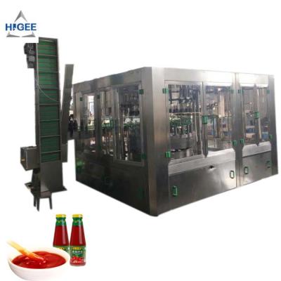 China Automatic tomato chilli sauce filling machine, sweet soya sauce barbecue paste mustard mayonnaise sauce filler for sale