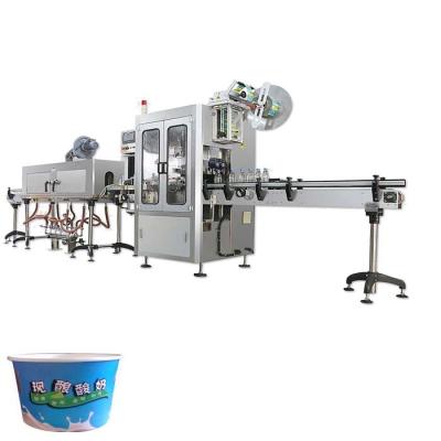 China automatic shrink sleeve label machine with paper cups plastic cup coffee cup automatic tubs shrink sleeve labeling machi for sale