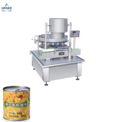 China Canned corn filling seaming machine cold glue labeling machine line for sale