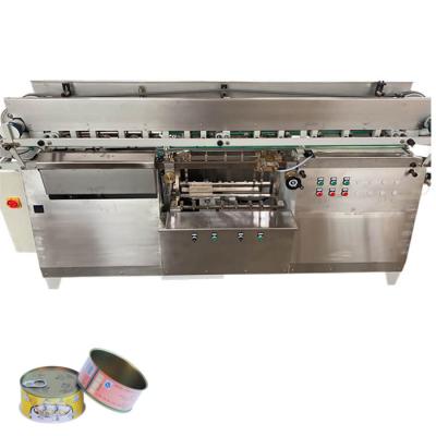 China Canned fruit cocktail cold glue labeling machine line with filling sealing machine à venda