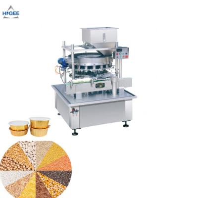 China Good taste bowl type oatmeal  wheat grain filling and sealing machine line for sale