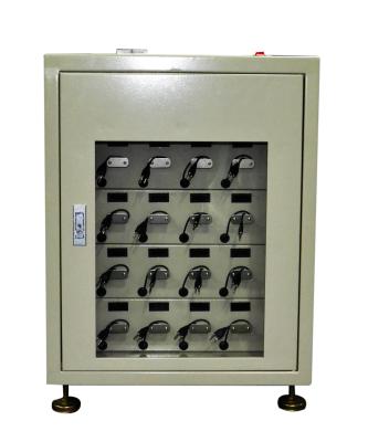 China 16 Unit Led Mining Headlamp Used Charging Rack With Clear Door And Digital Screen for sale
