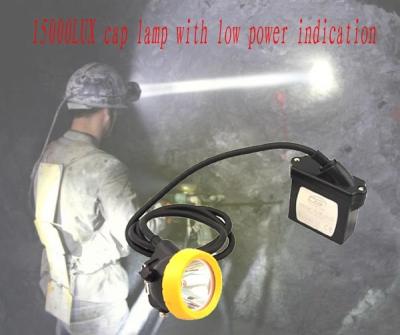 China KL5LM led mining safety helmet lamp 6.5Ah rechargeable battery low power indication for sale