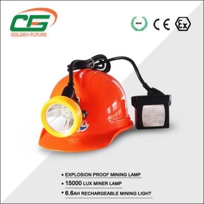 China 15000 Lux Led Miner Lamp 6.6Ah rechargeable battery With Low Power Indication for sale