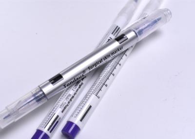 中国 3D眉毛のマイクロブレードの永久的な構造の入れ墨のフェルト ペンのための定規が付いている非有毒な外科入れ墨の皮のフェルト ペン 販売のため