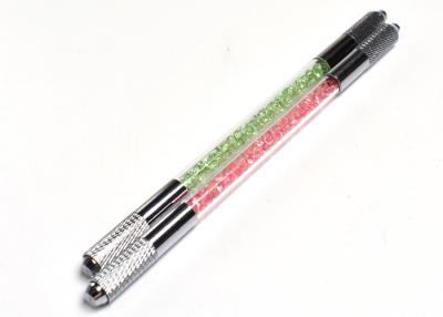中国 入れ墨のマイクロブレードの永久的な構造の眉毛の入れ墨のペンのための真新しい二重ヘッド水晶手動ペン 販売のため