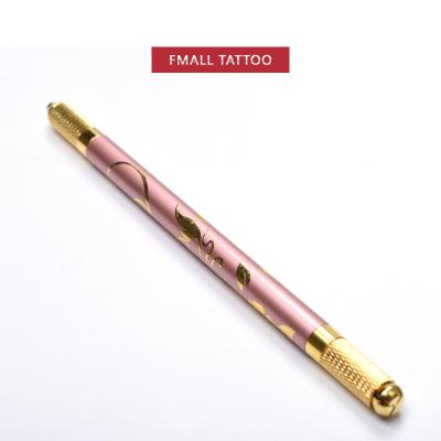 Chine Le stylo manuel de tatouage de sourcil de stylo de Microblading de stylo de tête professionnelle d'or de double pour la constante composent l'outil de bricolage à vendre