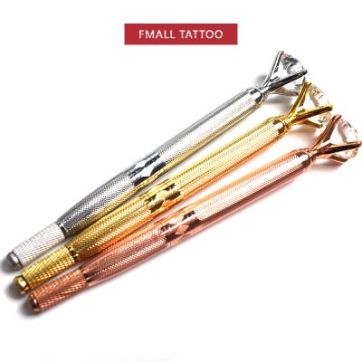 China Hot Sale Grand Diamond Microblading Pen Eyebrow Tattoo Pen  Microblading Needles Permanent Makeup Kit with Manual Pen for sale