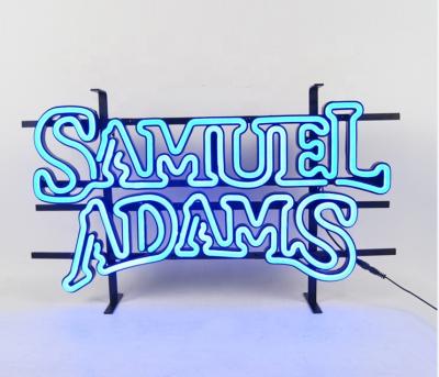 China 18cm Wall Mounting UL PVC Neon Sign 3d Neon Logo Blue for sale