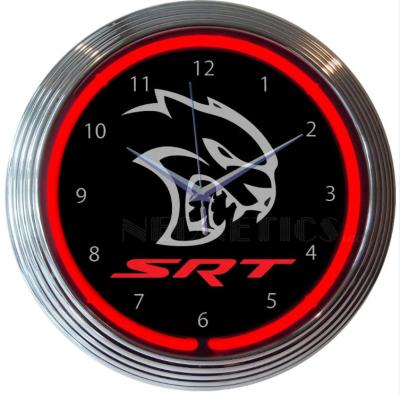 China GM Corvette Neon Light Clocks Large Neon Wall Clocks UL Sweeping Motion for sale