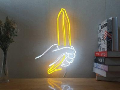 China Neon Signs Banana Neon Light Sign Real Glass Neon Sign Neon Lights Neon Wall Sign Real Neon Decorative Light for Home Be for sale