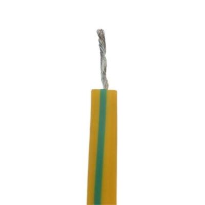 China HEAT 180 Stranded Ground Earth High Temp Silicone Cable 4mm2 Yellow / Green for sale