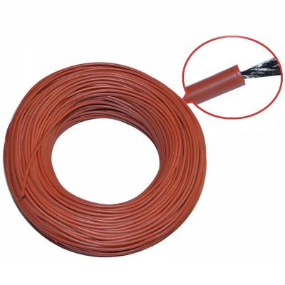 Китай Carbon Fiber Silicone Insulated Underfloor Heating Cable 12K 33ohm Heating Blanket Wire продается