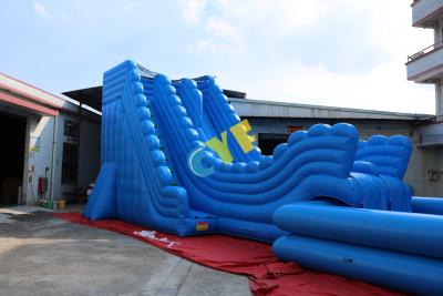 中国 Gaint commerial inflatable slide with slide 0.55mm PVC inflatable water slide  customized slide with pool for sale 販売のため