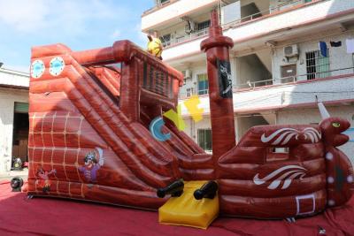 China corrediça personalizada do PVC da corrediça 0.55mm do navio de pirata corrediça seca inflável inflável commerial para a venda à venda