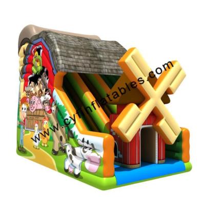 China Commercial Inflatable Dry Slide Beautiful Printing For Adults And Kids for sale