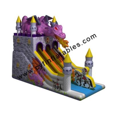 中国 Dragon Inflatable Bouncer Silde Kids PVC Bouncy Castles Customized Size 販売のため