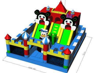 China Commercial Grade Fun City Inflatables Castle Jumping Bouncer Combo 7X6X4.2m for sale