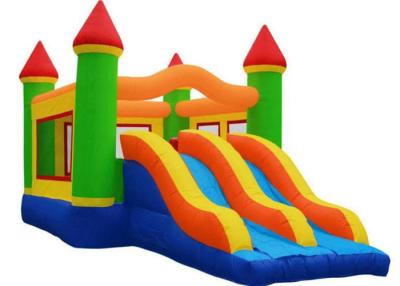 China Children Indoor Small Inflatable Bounce House Combo With 2 Slides 4X4X3.2m for sale
