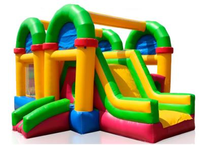 China Three In One Childrens Bouncy Castle , Kids Jumping Castle With Rush Slides for sale