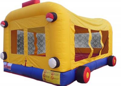 China Kids Jumper Inflatable Bouncer Combo Bus Themed With Double Stitching for sale