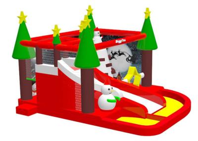 China Las decoraciones inflables de Navidad de la casa de la gorila, estilo soplado aire constante explotan Papá Noel en venta
