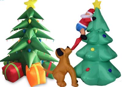 China Custom Inflatable Christmas Decorations Air Inflated Christmas Tree Arch Door for sale
